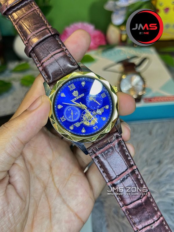 BINBOND DIAMOND CUT SHAPE BLUE COLOR WATCH | JMS ZONE